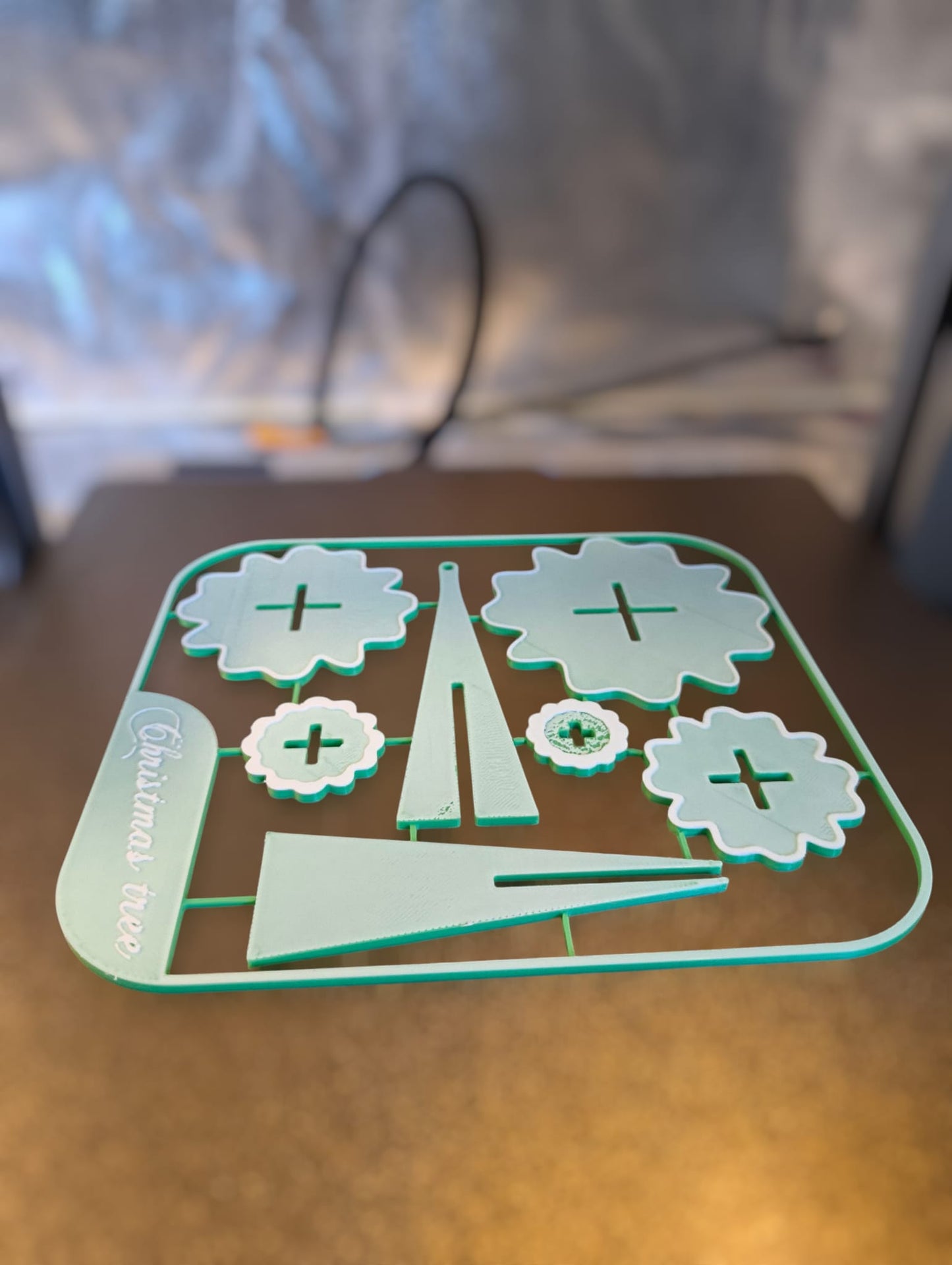 Buildable 3D-Printed Christmas Tree – Mint Green Slot-Together Magic ✨
