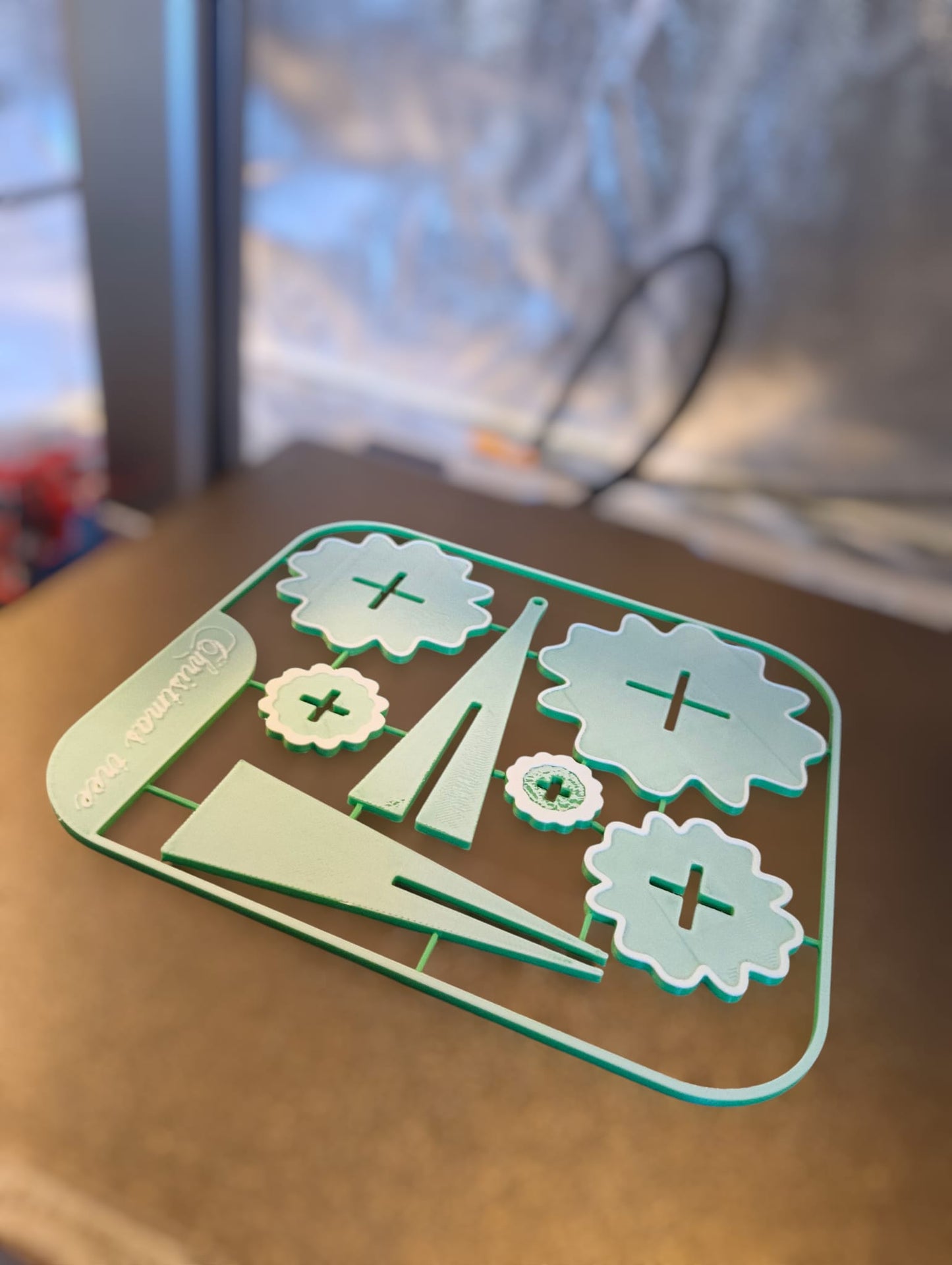 Buildable 3D-Printed Christmas Tree – Mint Green Slot-Together Magic ✨