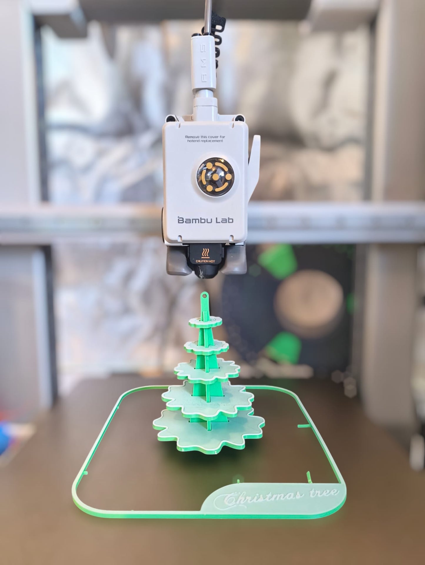 Buildable 3D-Printed Christmas Tree – Mint Green Slot-Together Magic ✨