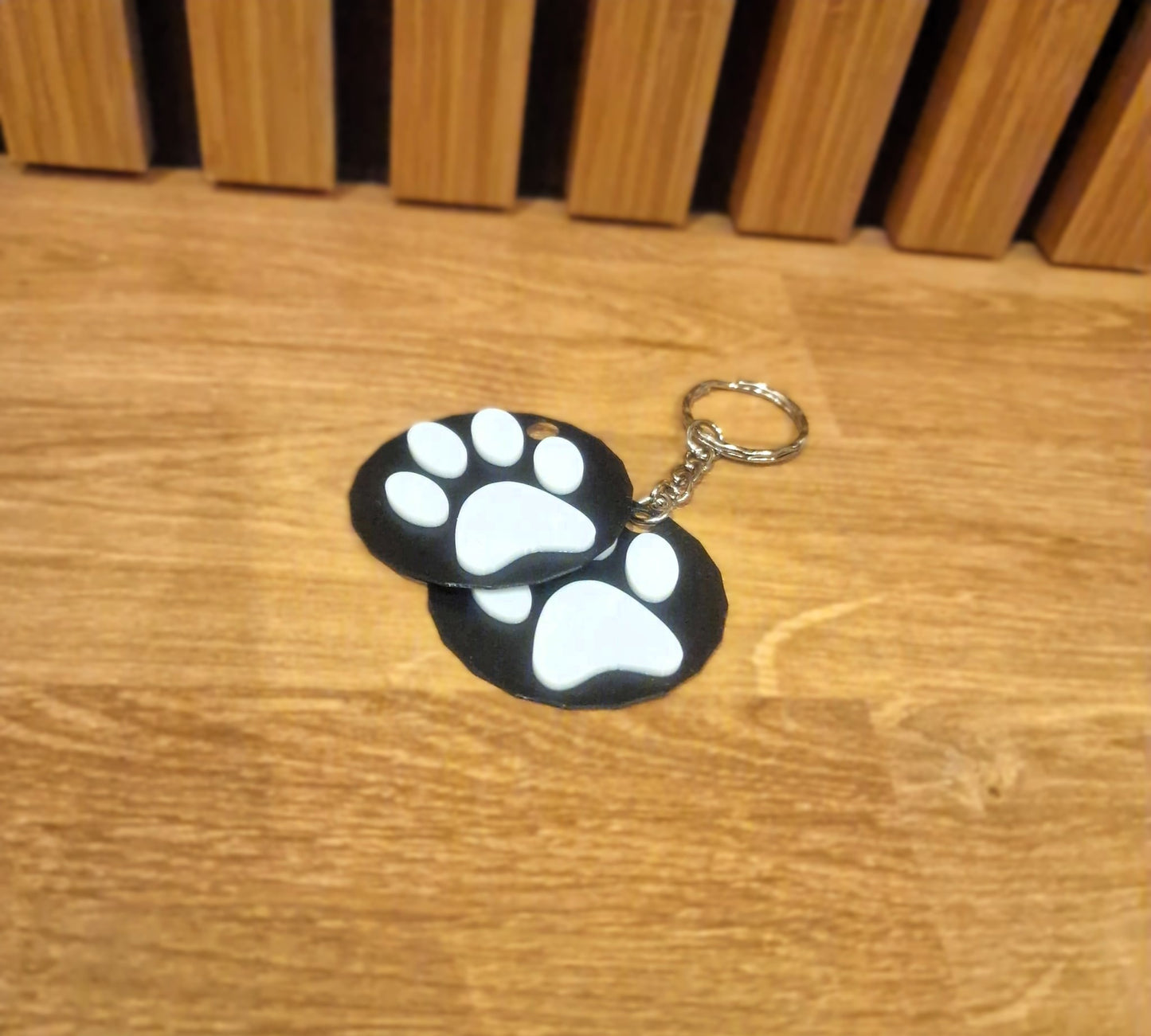 Black and White Paw keychain Bundle 4x