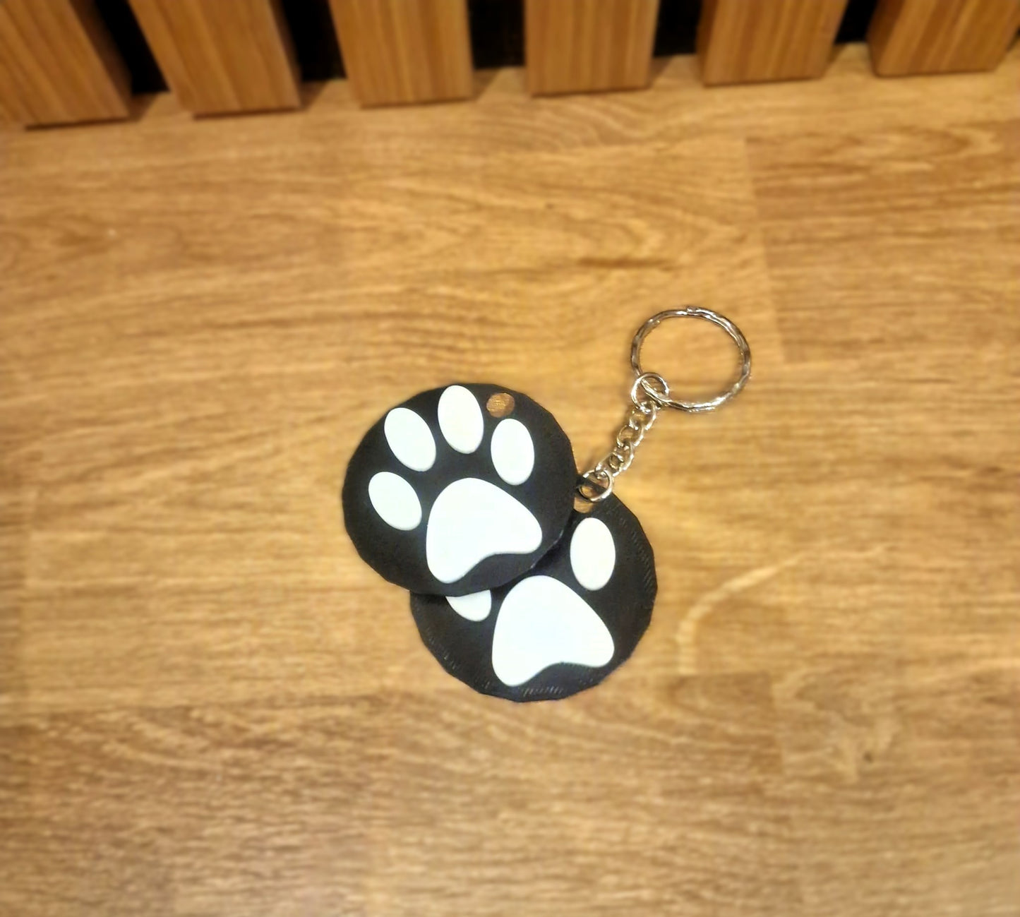 Black and White Paw keychain Bundle 4x